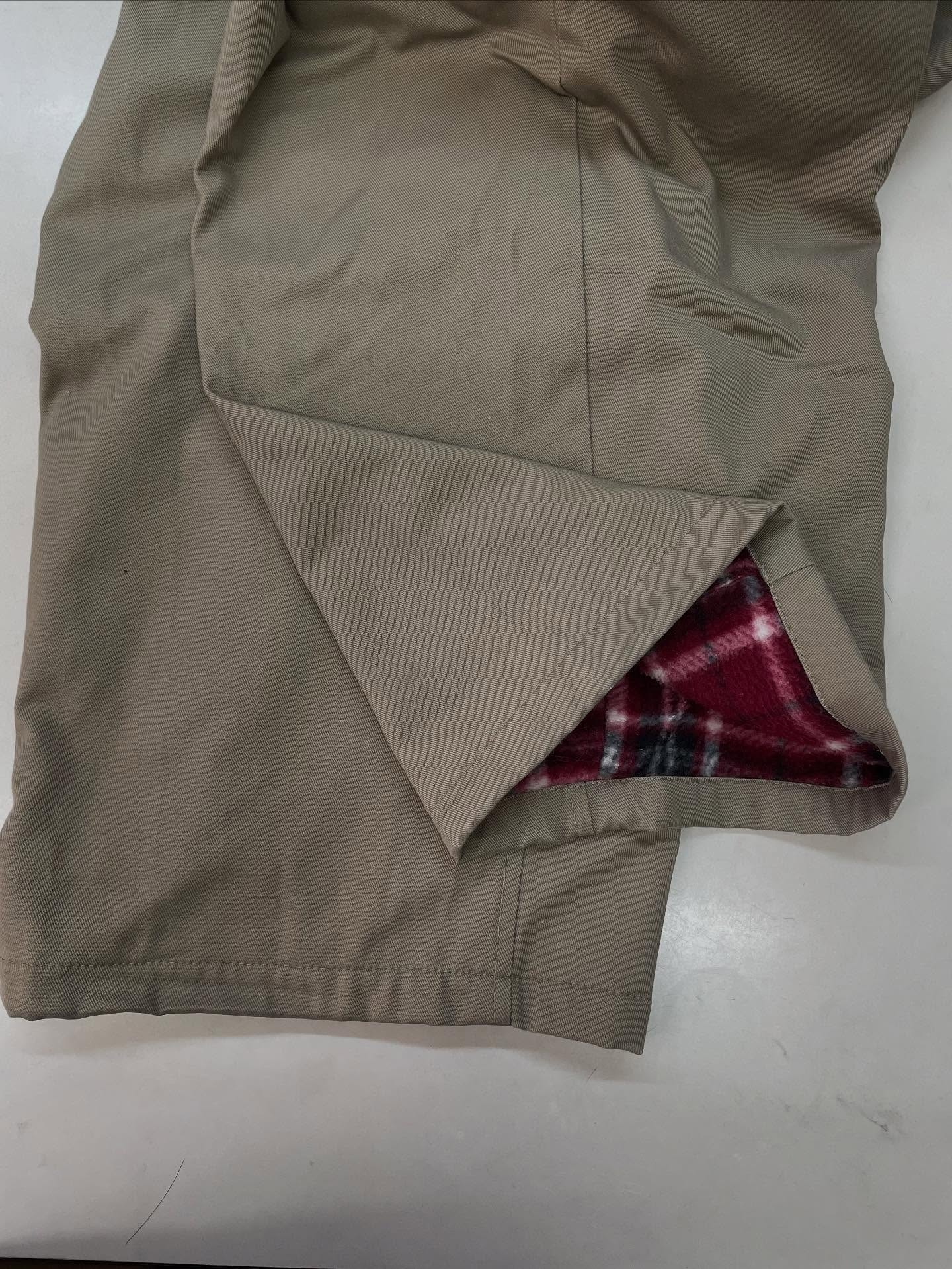 裏起毛のパンツの裾上げ👖