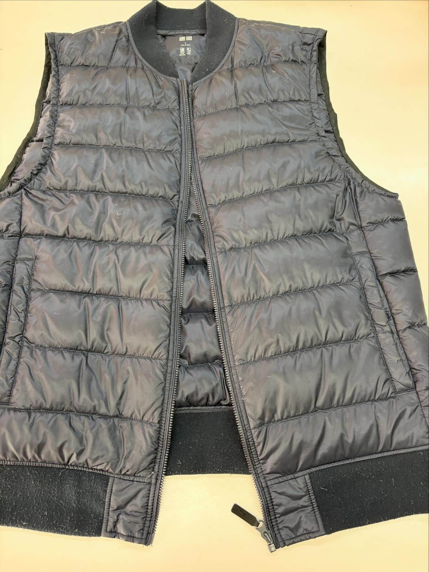 ダウンをベストにリメイク✂️🧵