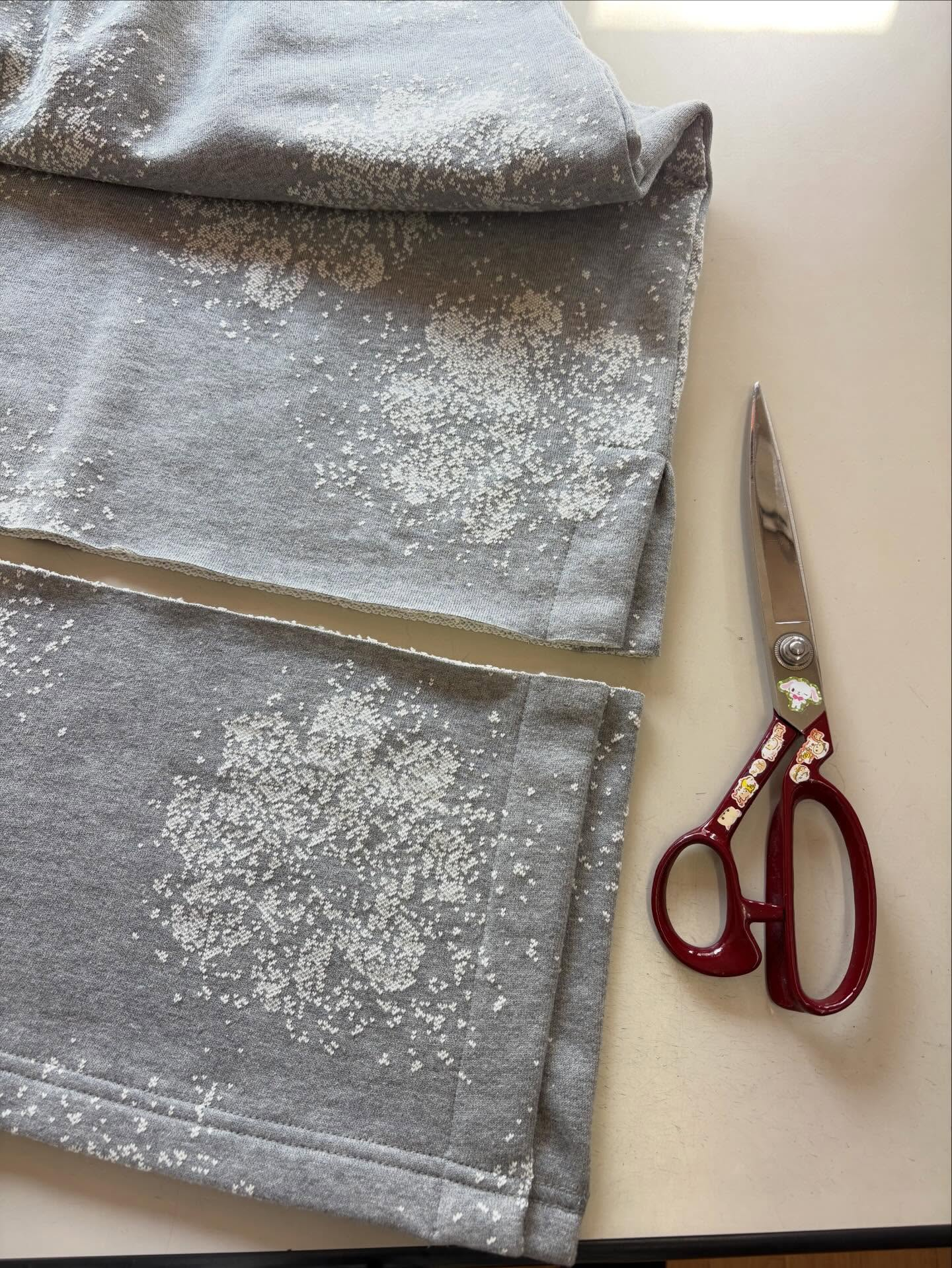 スウェット素材の丈詰め✂️