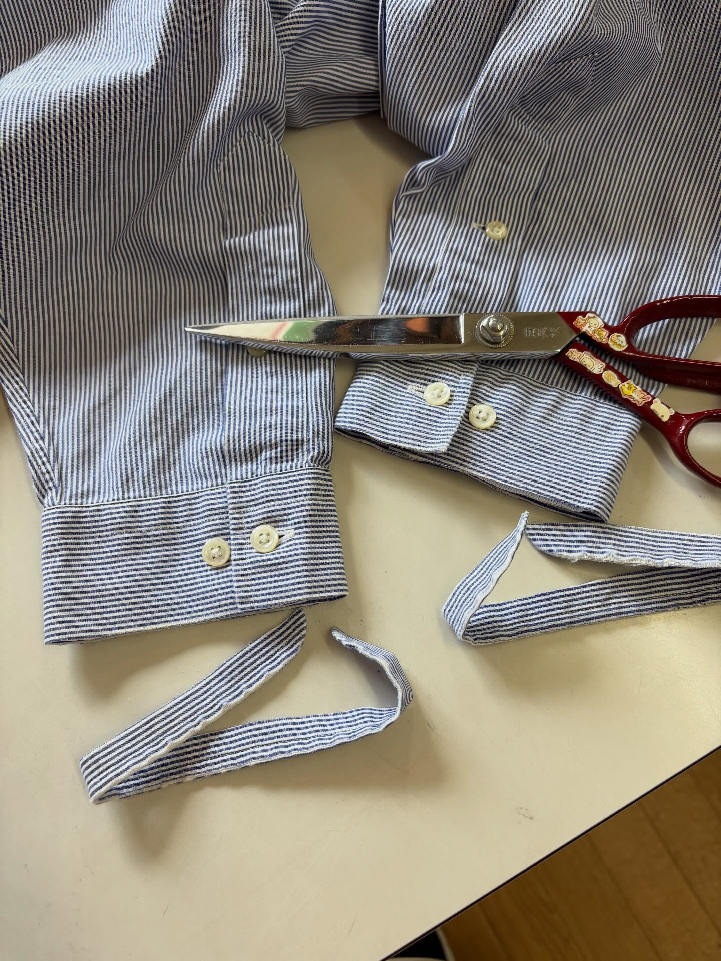 袖口の補修👚👔