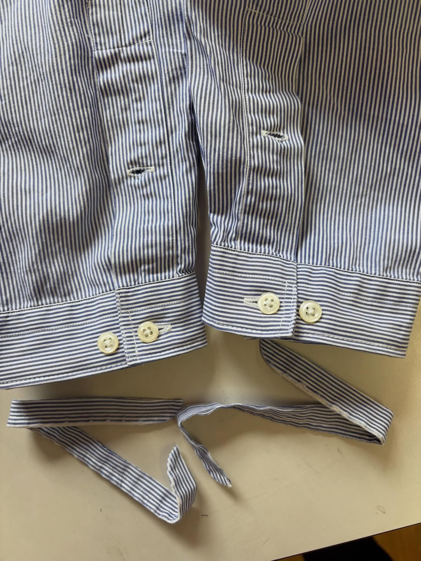 袖口の補修👚👔