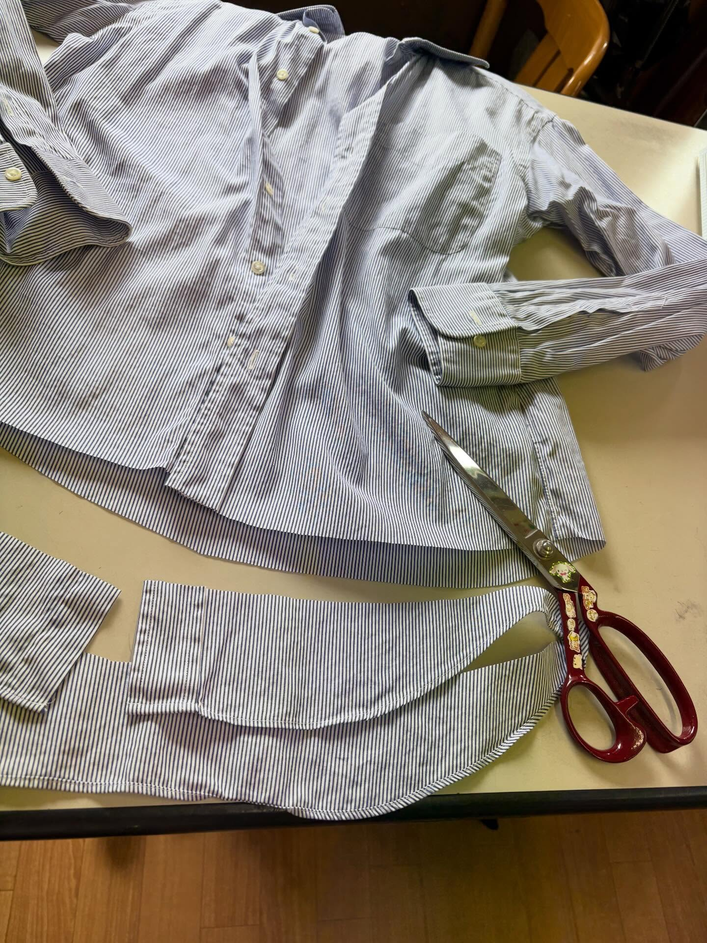 シャツの丈カット👔✂️
